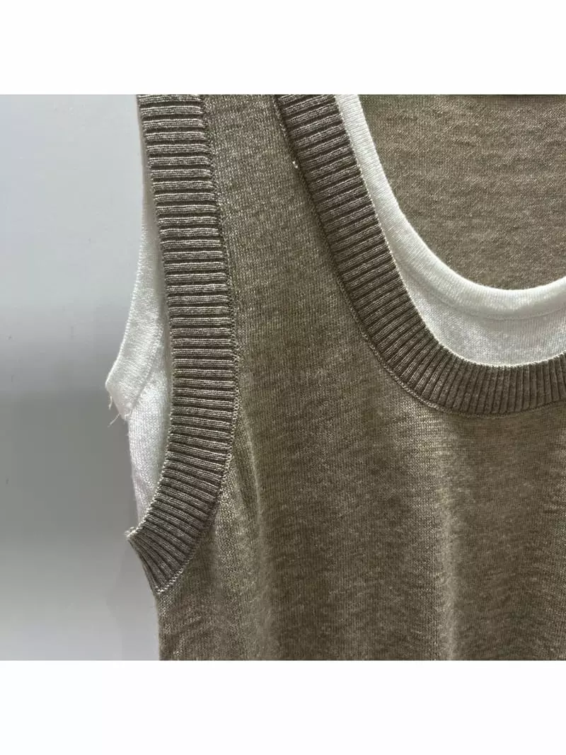 Abbeylee - Korean Women Fashion - #womensfashion - Layered Sleeveless - 3