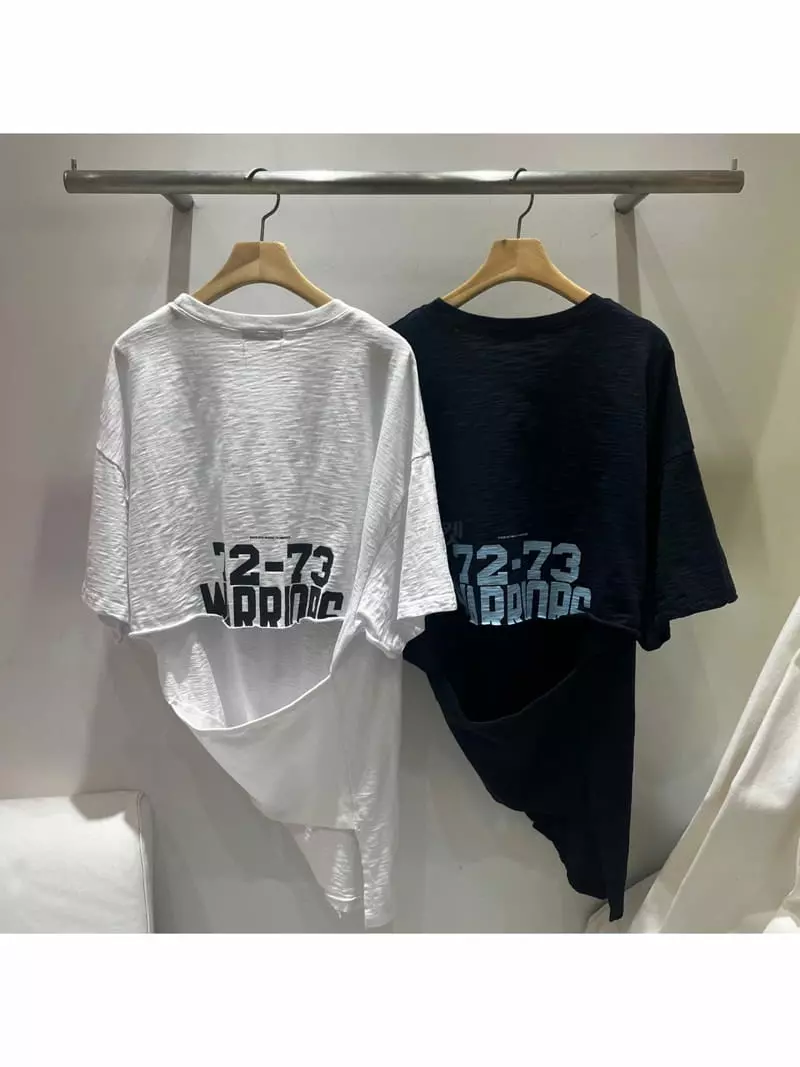 Abbeylee - Korean Women Fashion - #momslook - Unbal Sleeve Tee - 4