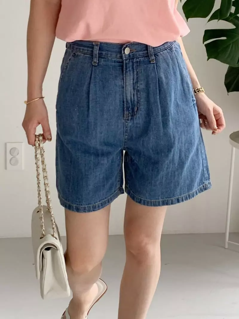 Afterglow - Korean Women Fashion - #momslook - 507 Denim Shorts - 2