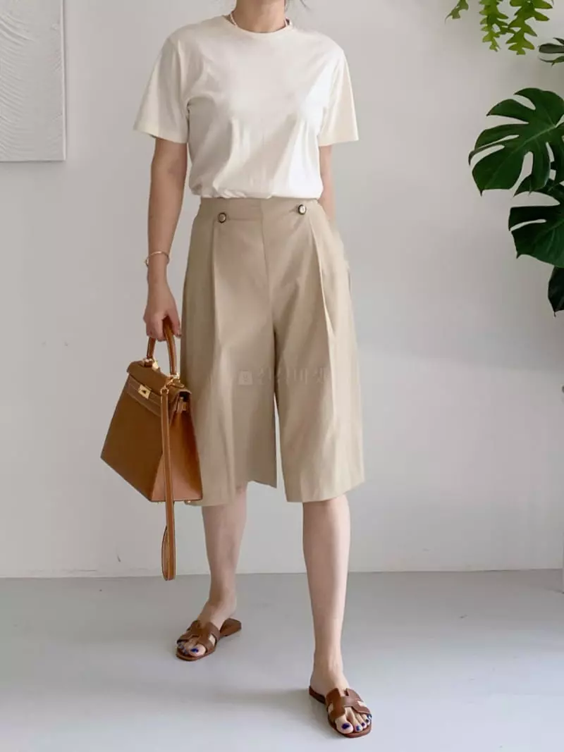 Afterglow - Korean Women Fashion - #restrostyle - Marine Shorts - 5