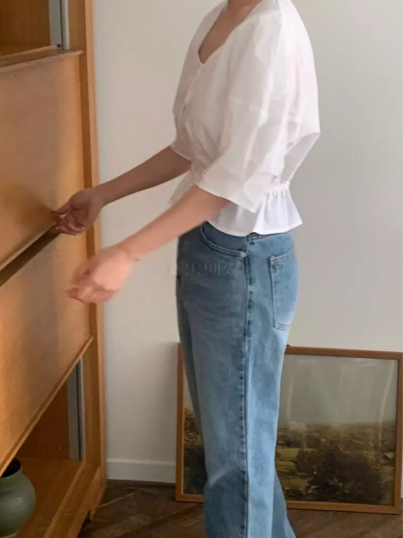 Amiment - Korean Women Fashion - #momslook - Verry Ribbon Blouse - 3