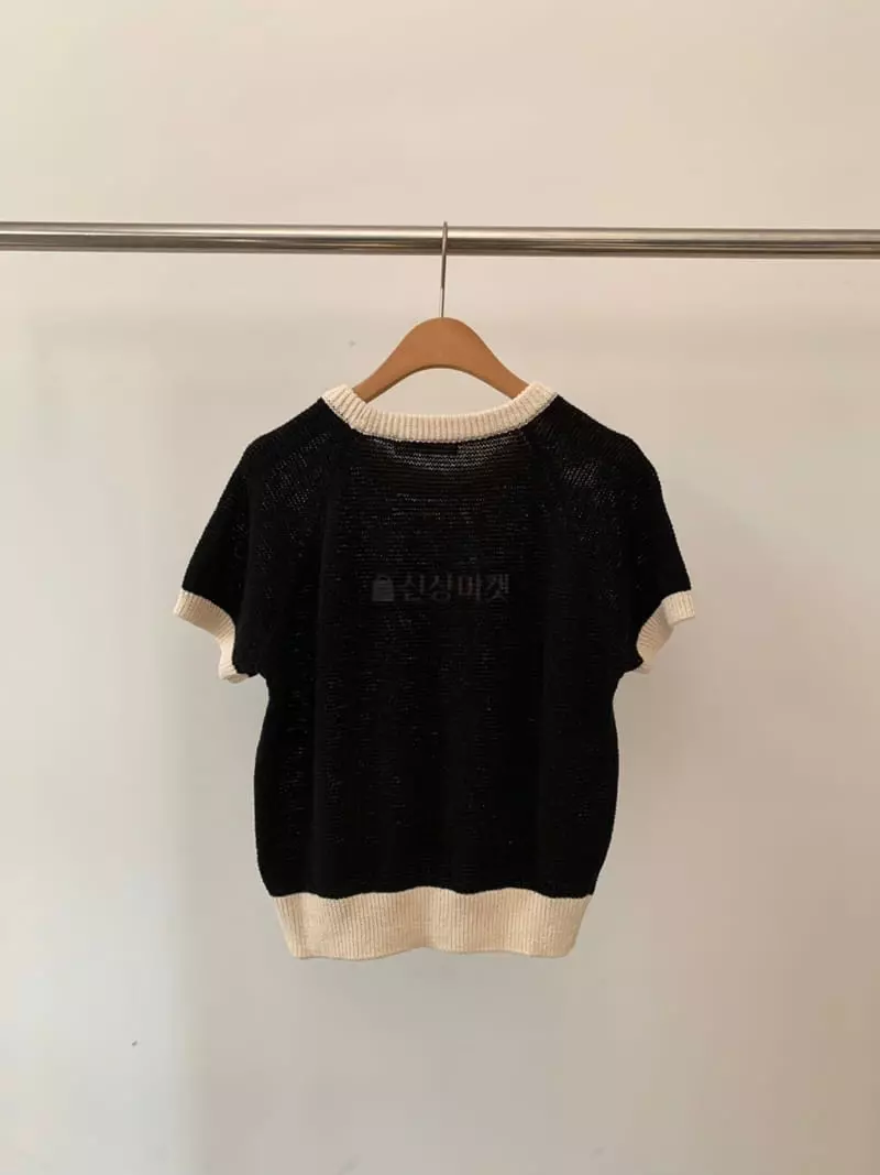 Amiment - Korean Women Fashion - #momslook - Bonita Color Round Tee - 6