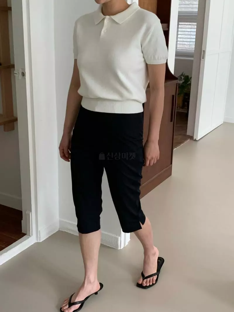 Amiment - Korean Women Fashion - #momslook - Sunday Collar Knit Tee - 8