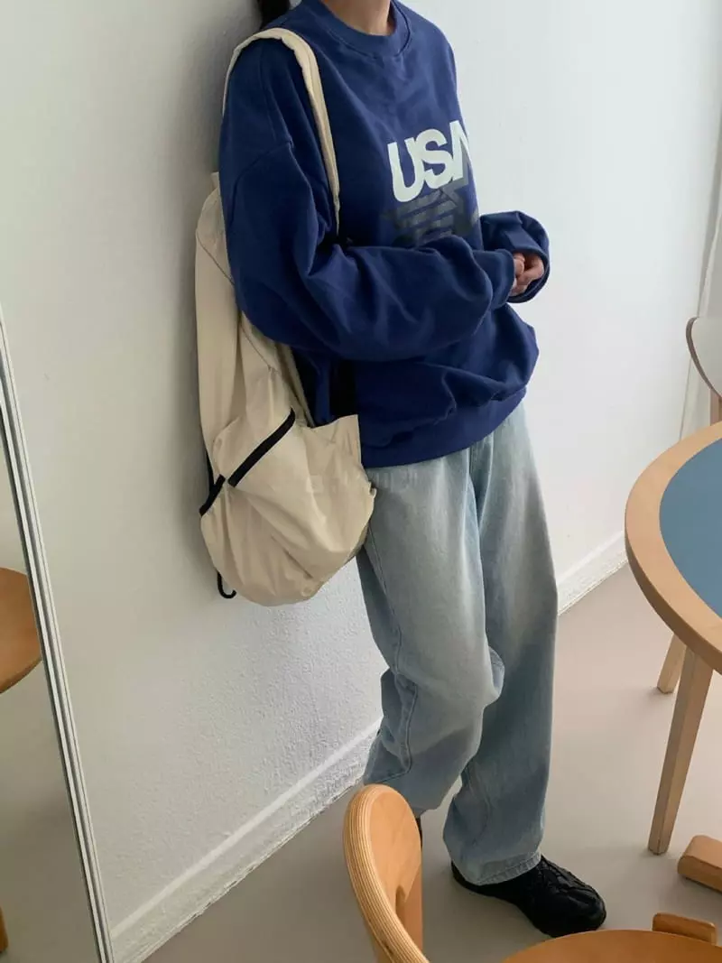 Amiment - Korean Women Fashion - #momslook - Oympic Sweatshirt - 3
