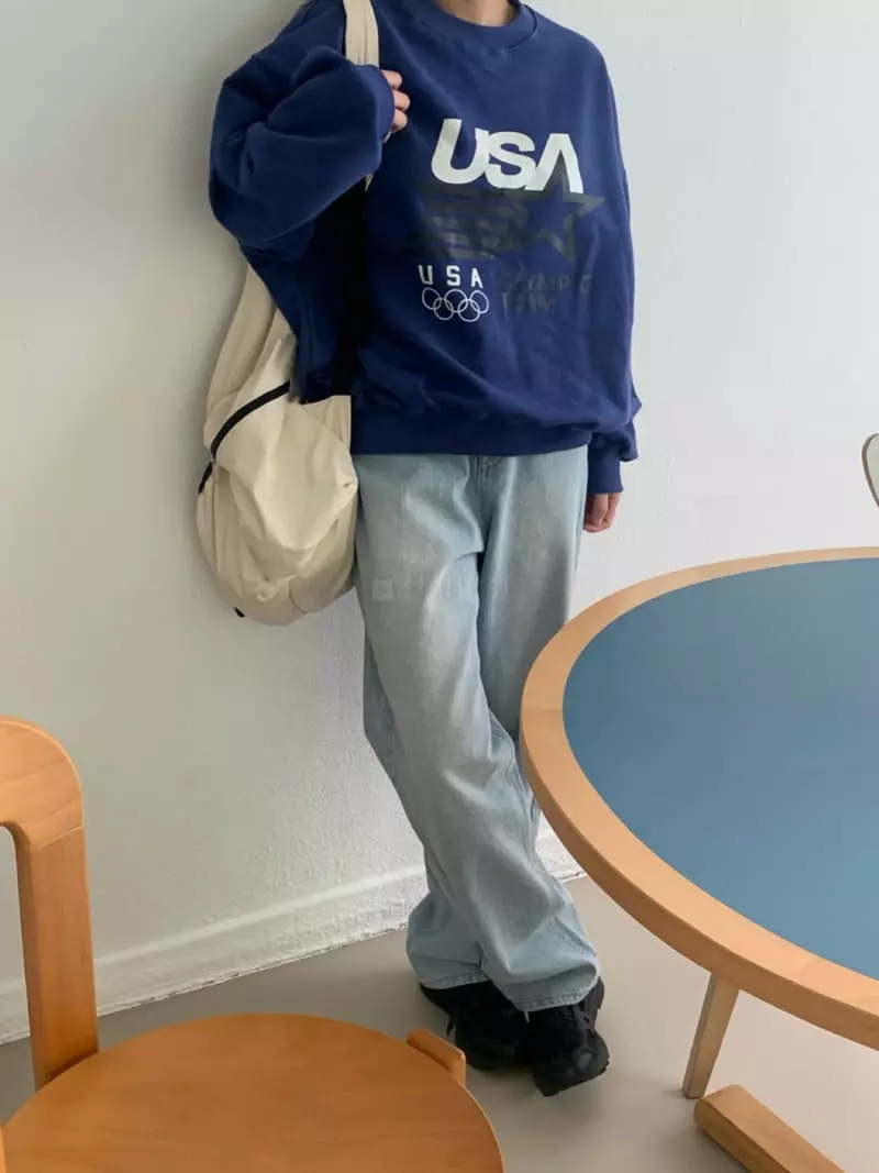 Amiment - Korean Women Fashion - #momslook - Oympic Sweatshirt - 5