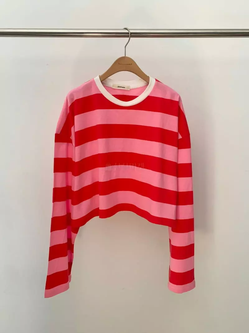 Amiment - Korean Women Fashion - #womensfashion - Champ Stripes Tee - 4