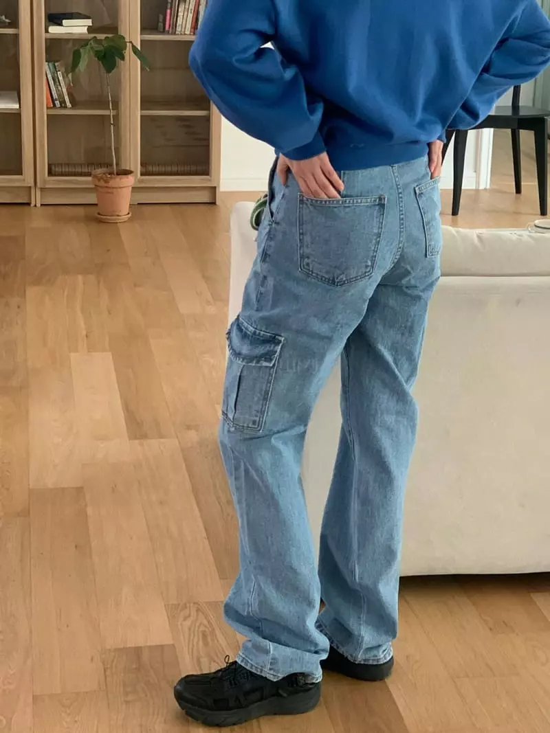 Amiment - Korean Women Fashion - #momslook - Cargo Jeans - 5