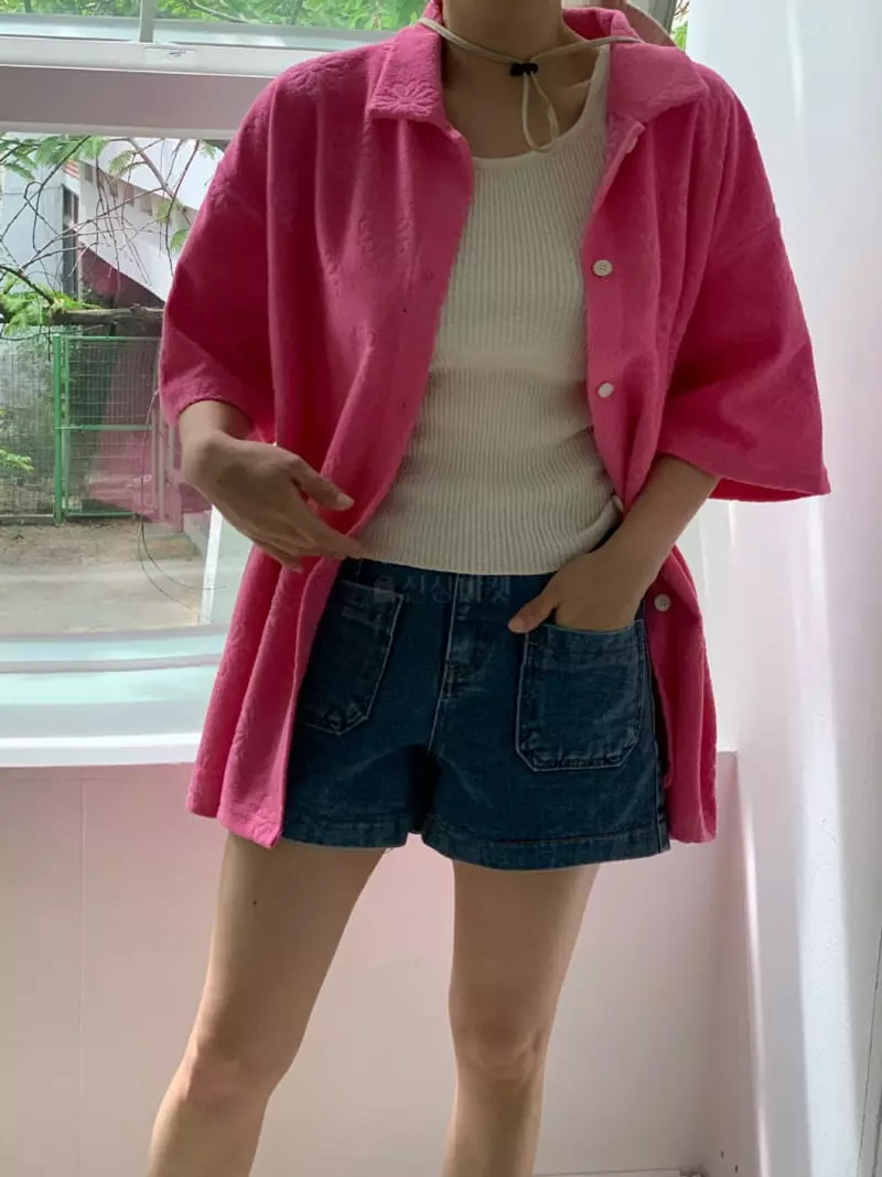 Amiment - Korean Women Fashion - #momslook - Daisy Terry Shirt - 11