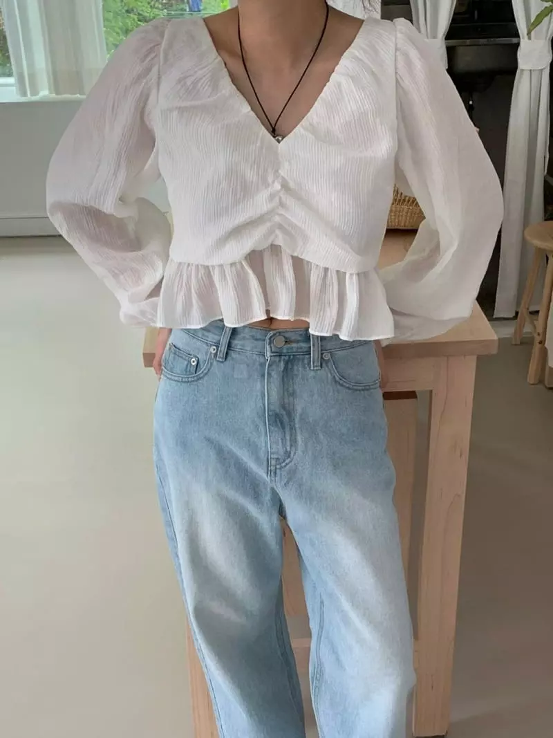 Amiment - Korean Women Fashion - #momslook - Rose Blouse - 10