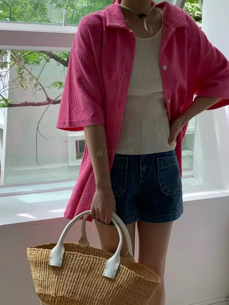 Amiment - Korean Women Fashion - #pursuepretty - Daisy Terry Shirt - 4