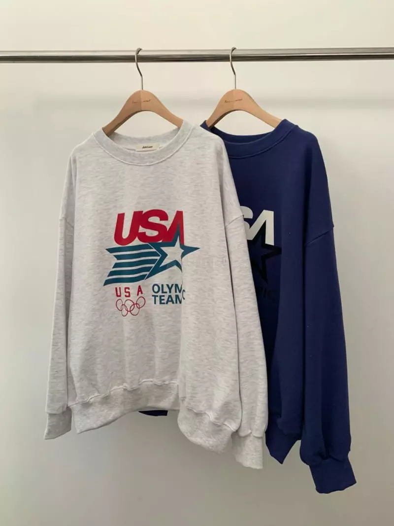 Amiment - Korean Women Fashion - #vintagekidsstyle - Oympic Sweatshirt - 12