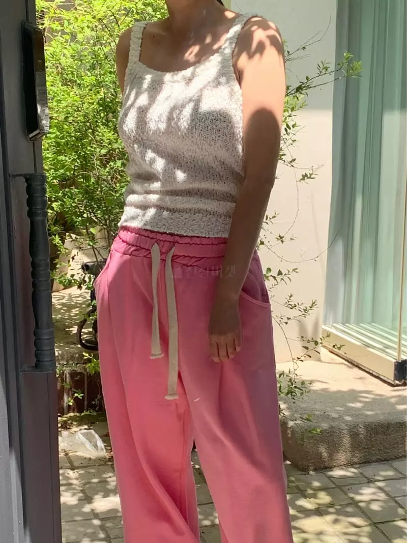 Amiment - Korean Women Fashion - #vintagekidsstyle - Popcorn Sleeveless - 3