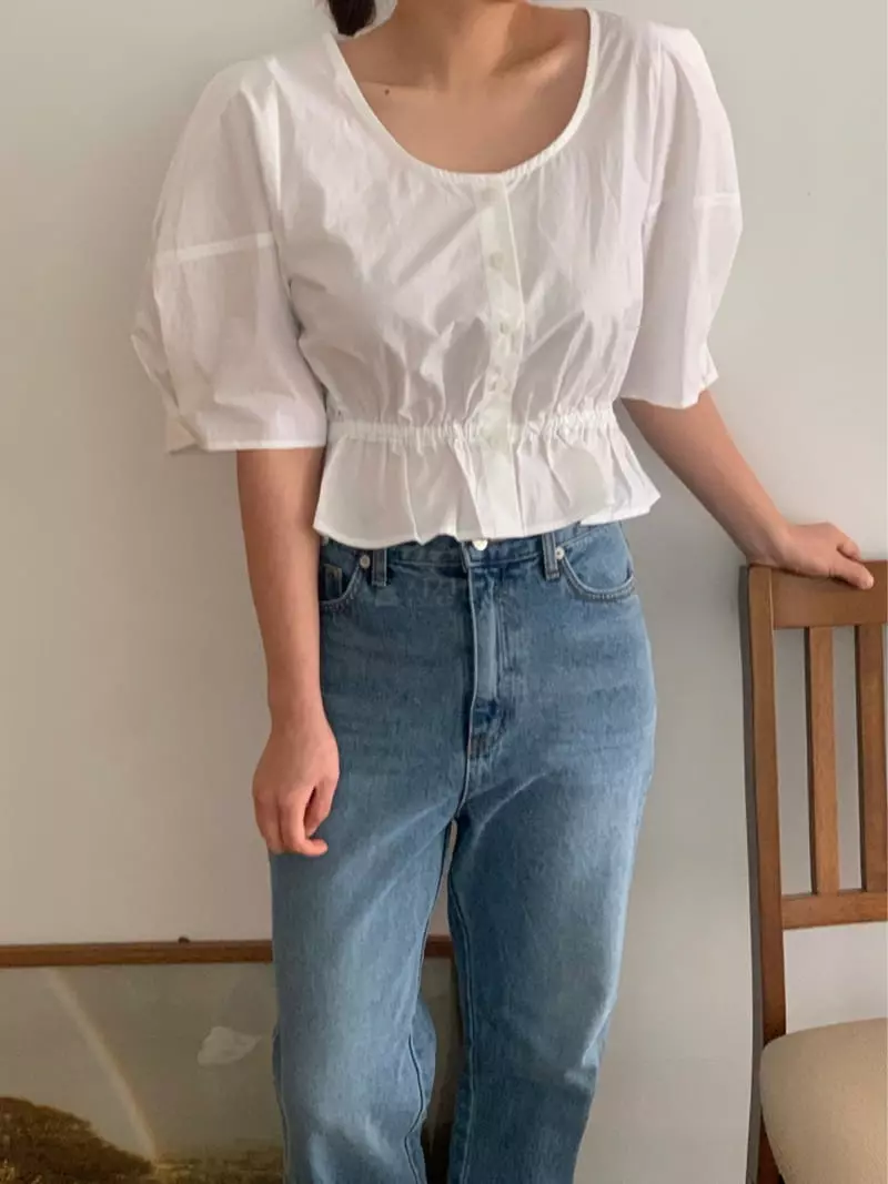 Amiment - Korean Women Fashion - #womensfashion - Verry Ribbon Blouse - 2