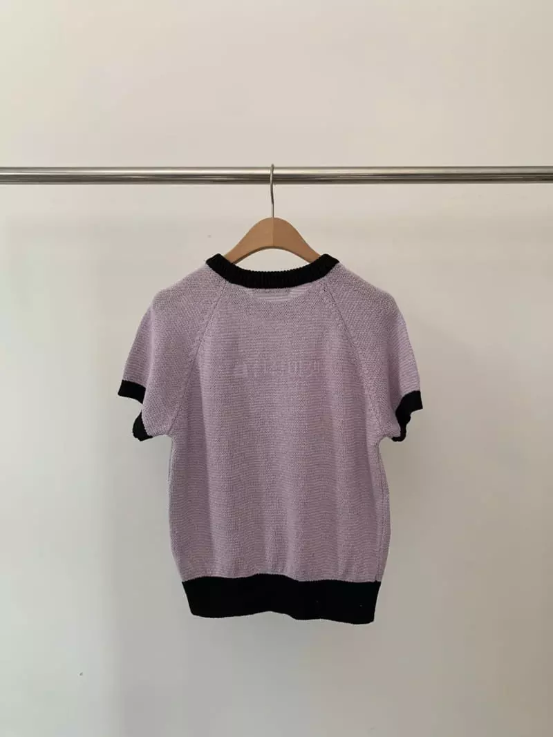 Amiment - Korean Women Fashion - #womensfashion - Bonita Color Round Tee - 3