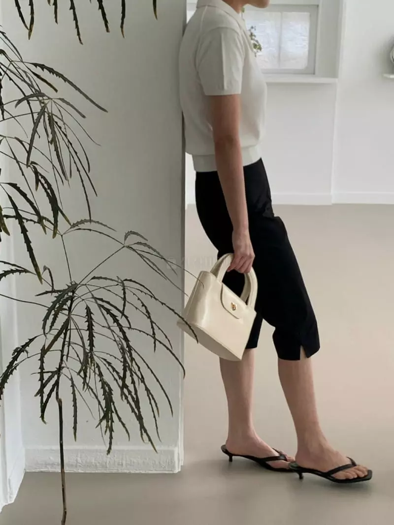 Amiment - Korean Women Fashion - #womensfashion - Sunday Collar Knit Tee - 3