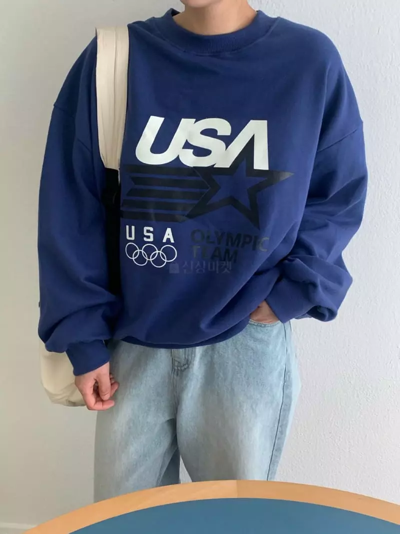 Amiment - Korean Women Fashion - #womensfashion - Oympic Sweatshirt - 2