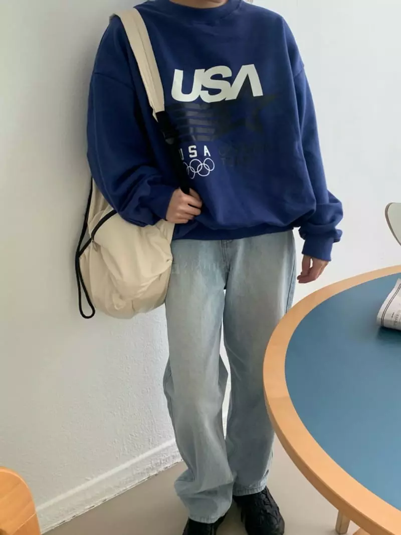 Amiment - Korean Women Fashion - #momslook - Oympic Sweatshirt - 4