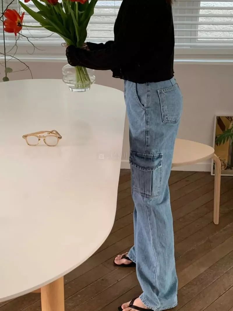 Amiment - Korean Women Fashion - #womensfashion - Cargo Jeans - 6