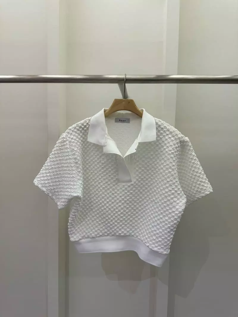 Amon - Korean Women Fashion - #momslook - Jacquard Tee - 2