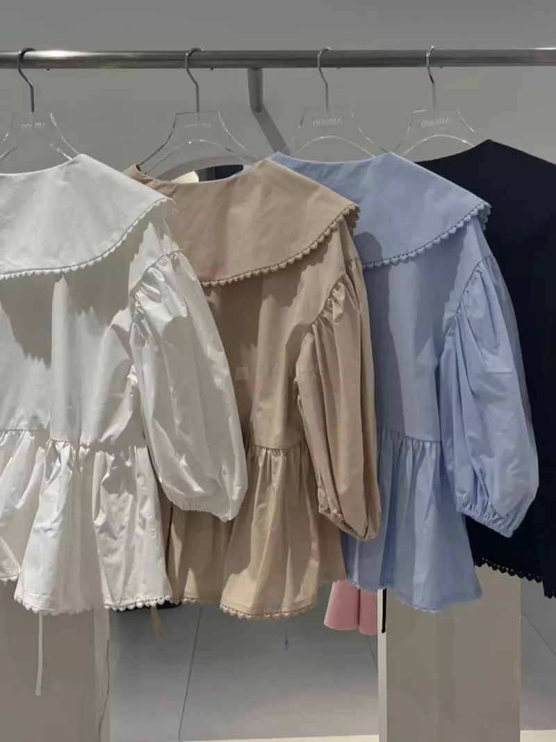 Amood - Korean Women Fashion - #momslook - Heart Balloon Blouse - 7