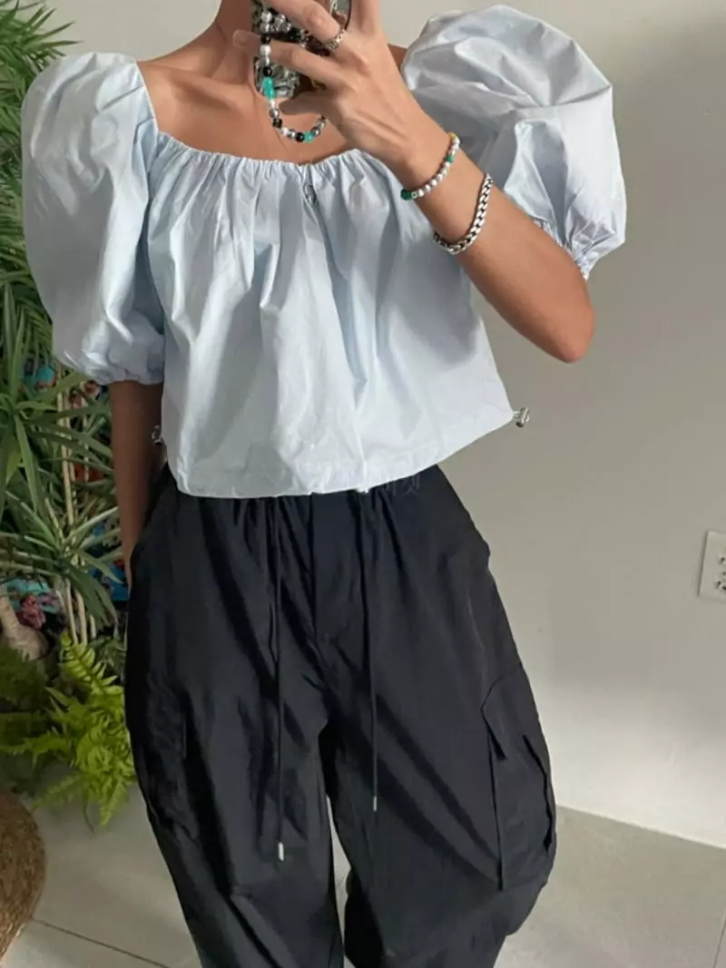Amood - Korean Women Fashion - #momslook - Off Blouse - 2