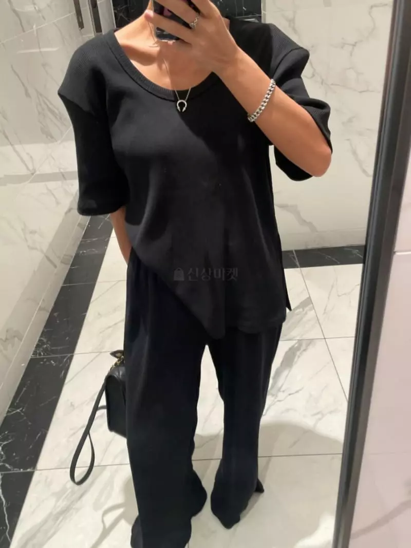 Amood - Korean Women Fashion - #momslook - Sand Long Top Bottom Set - 11