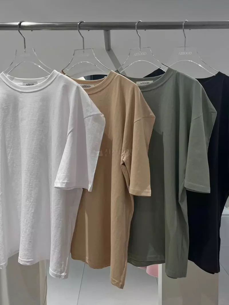 Amood - Korean Women Fashion - #vintageinspired - Puff Round Tee - 7