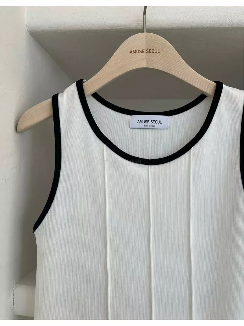 Amuse Seoul - Korean Women Fashion - #momslook - Slit SLeeveless - 10