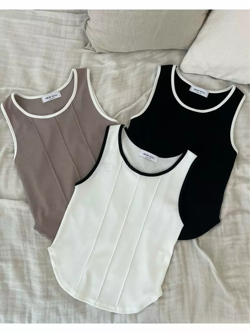 Amuse Seoul - Korean Women Fashion - #womensfashion - Slit SLeeveless - 9
