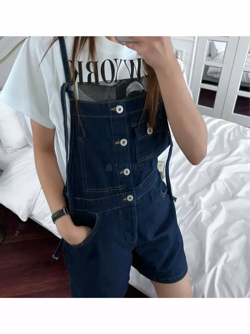 An Ove - Korean Women Fashion - #romanticstyle - Half Jumpsuit - 2