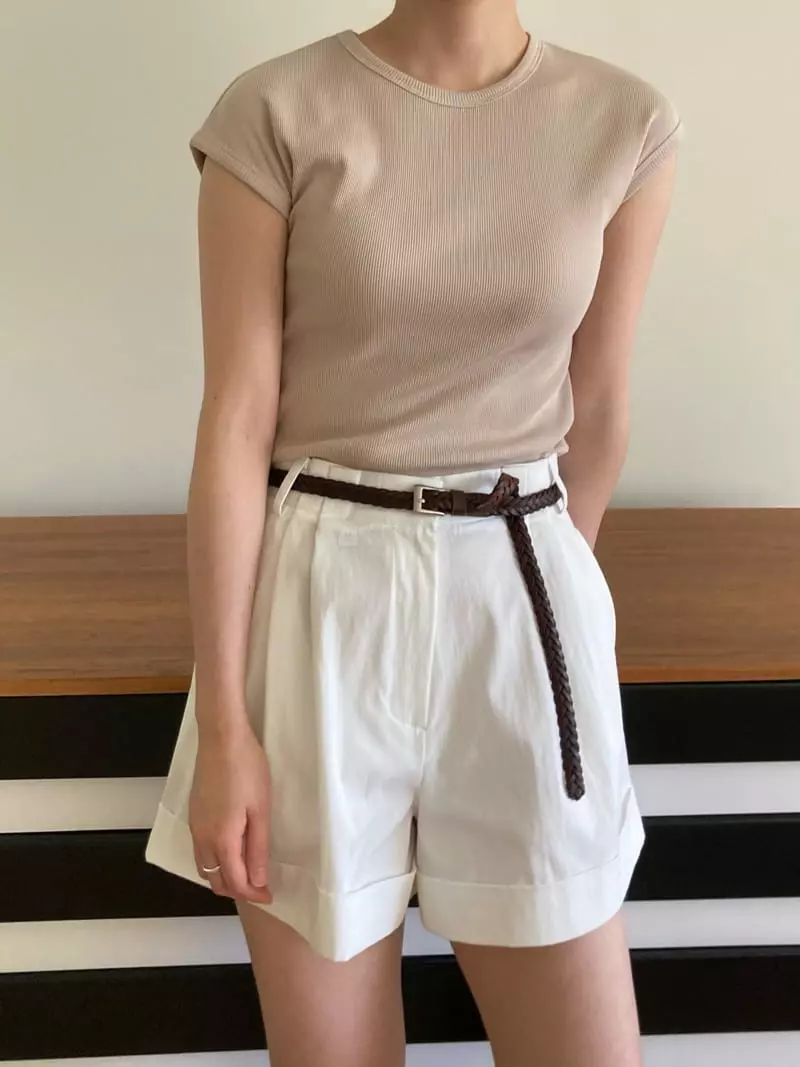 And The - Korean Women Fashion - #momslook - Evev Cap Sleeveless Tee - 7