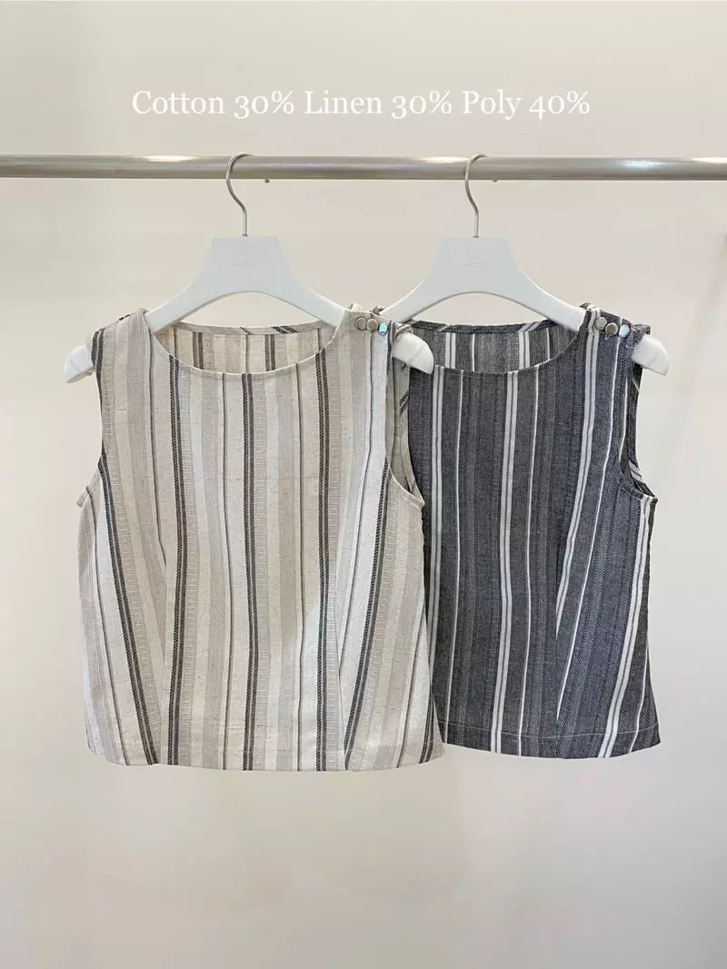 And The - Korean Women Fashion - #momslook - Stripes Sleeveless - 9