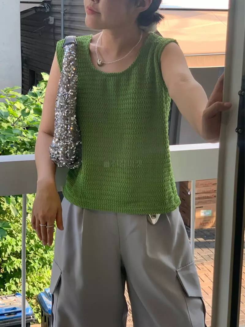 Ande - Korean Women Fashion - #vintagekidsstyle - Mone Knit Tee - 11