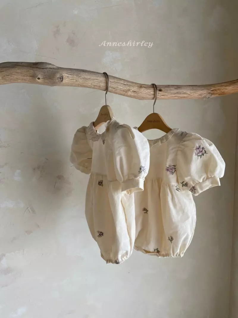 Anne Shirley - Korean Baby Fashion - #onlinebabyboutique - Romantic Embrodiery Bodysuit - 2
