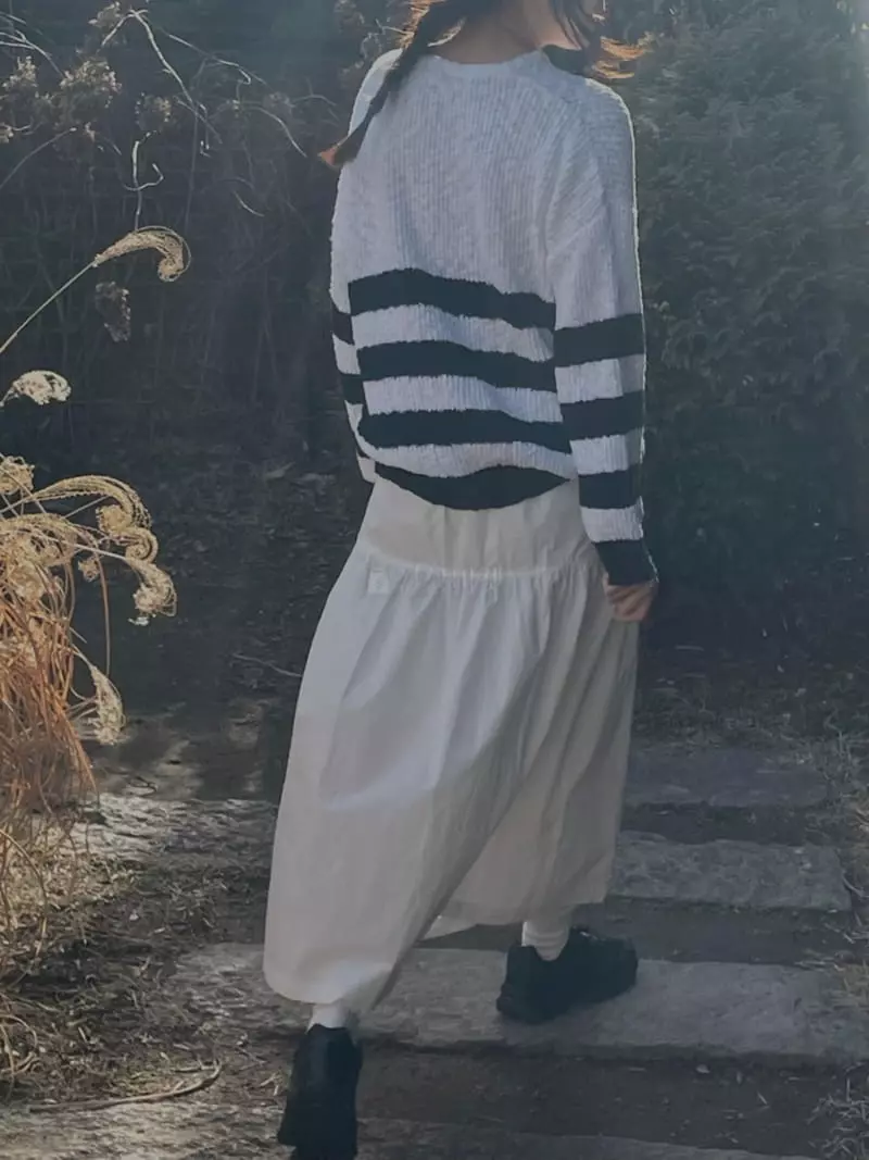 Another Muse - Korean Women Fashion - #thelittlethings - xButton Shirring Skirt - 4