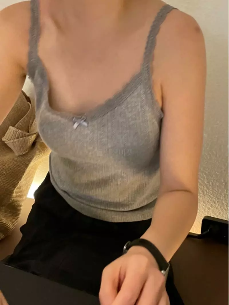 Another Muse - Korean Women Fashion - #restrostyle - Ribbon Sleeveless - 2