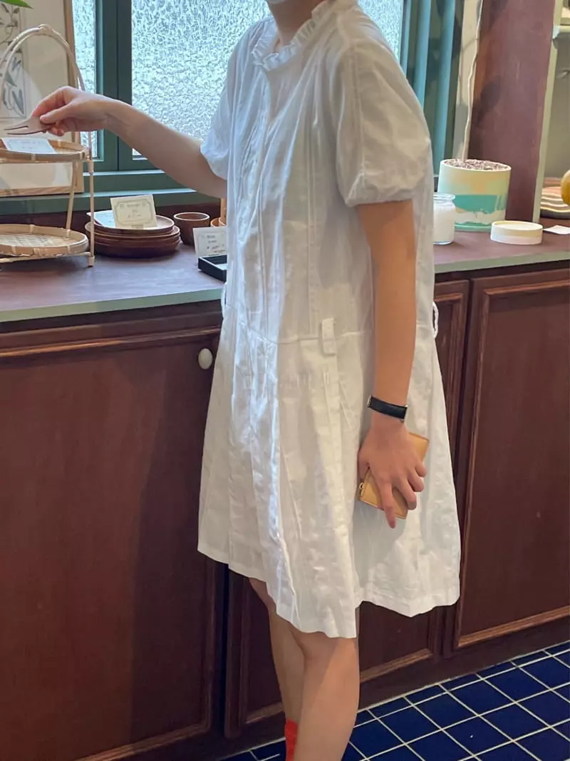 Another Muse - Korean Women Fashion - #restrostyle - Shirring One-piece