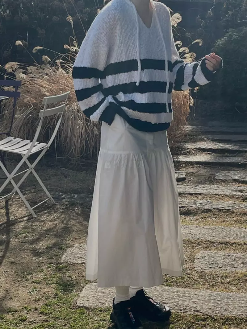 Another Muse - Korean Women Fashion - #thatsdarling - xButton Shirring Skirt - 2