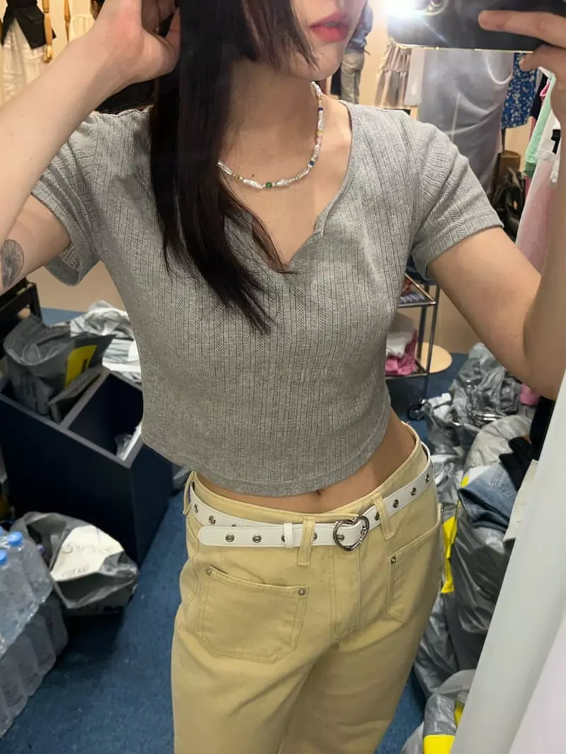 Archive - Korean Women Fashion - #momslook - Rib Crop Tee - 5