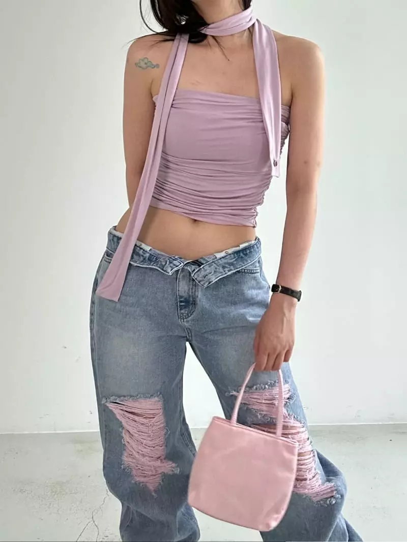 Archive - Korean Women Fashion - #momslook - Shirring Top Scarf Set