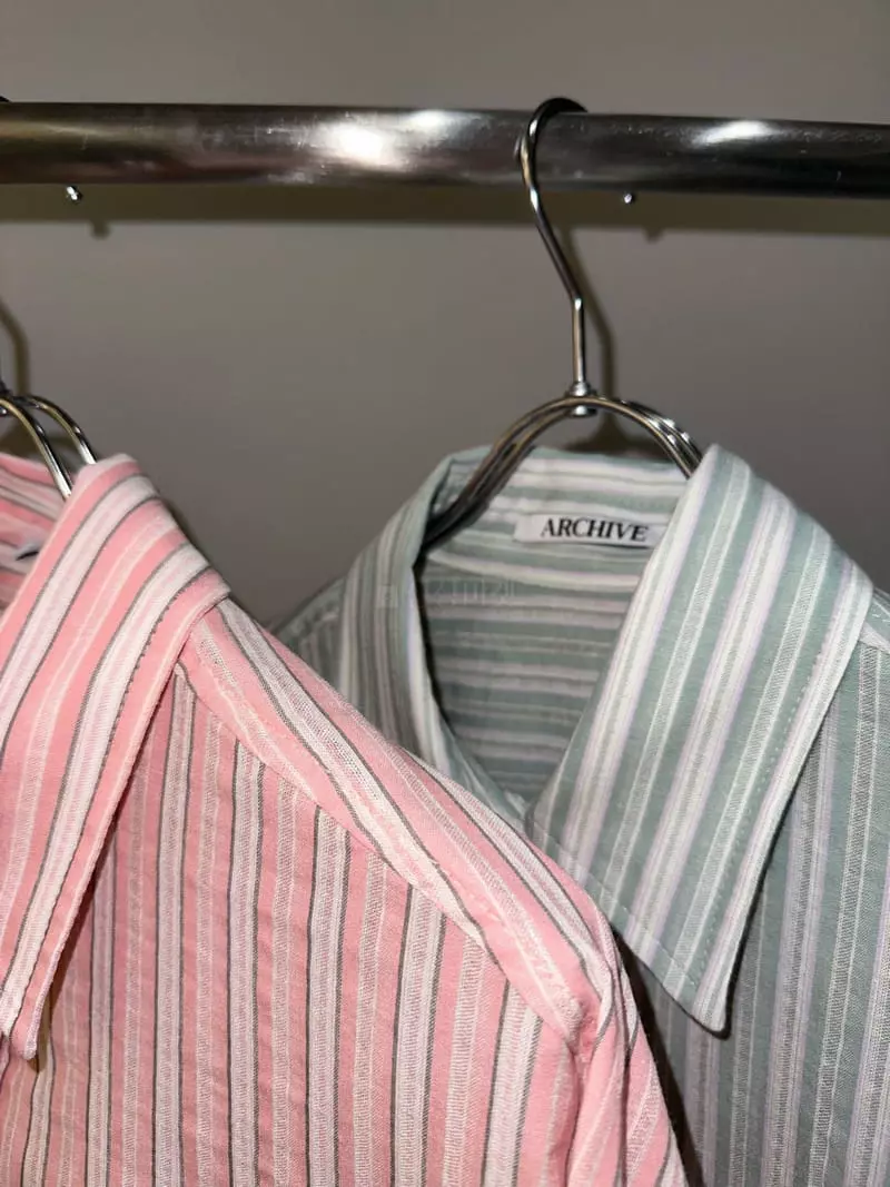 Archive - Korean Women Fashion - #pursuepretty - Stripes Slinen Shirt - 8