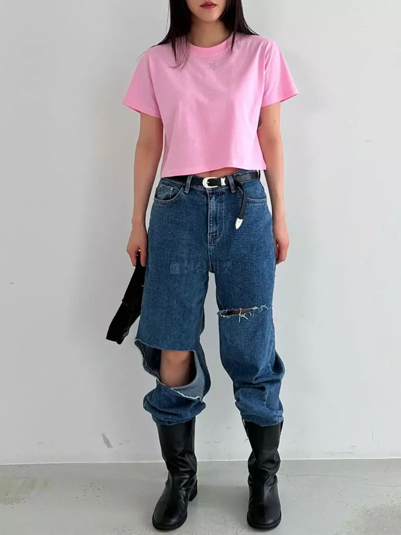 Archive - Korean Women Fashion - #pursuepretty - Slit Jeans - 4