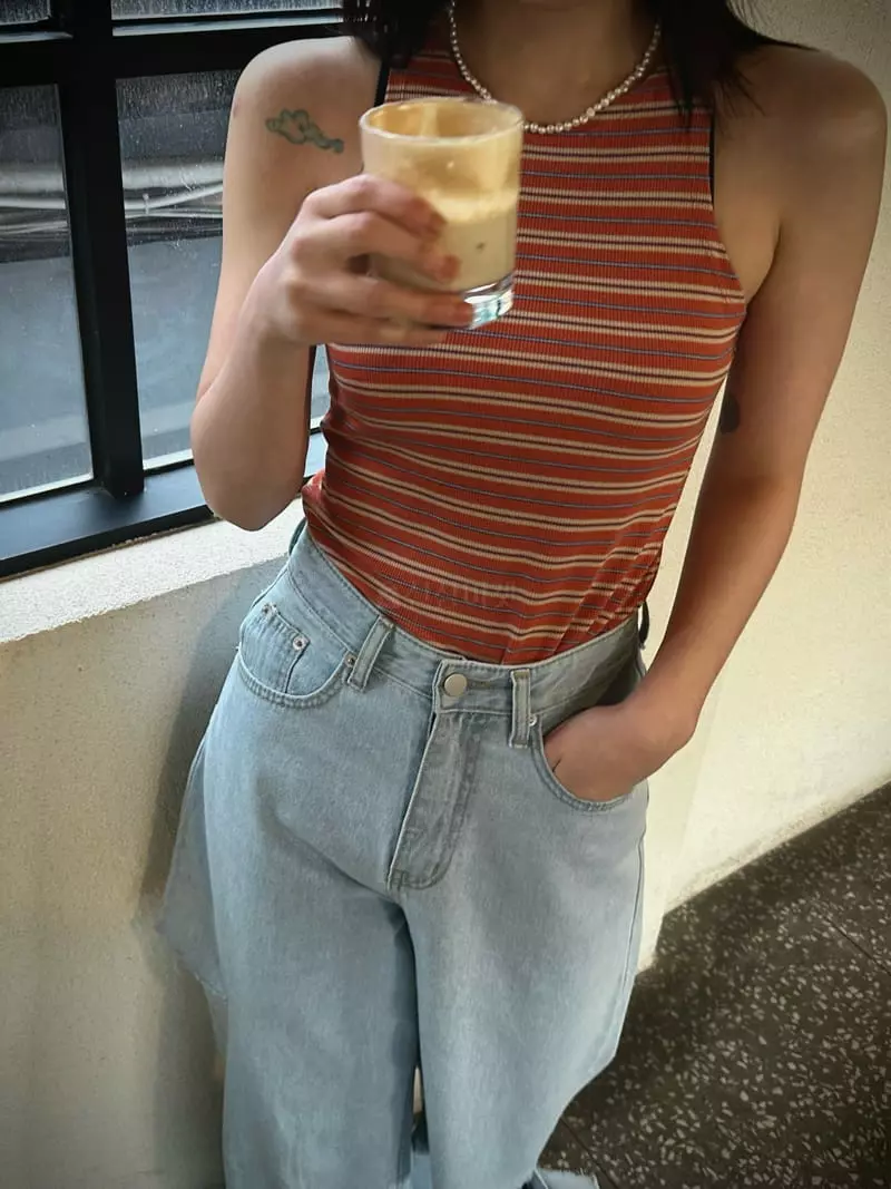 Archive - Korean Women Fashion - #restrostyle - Stripes Wholter Sleeveless - 4