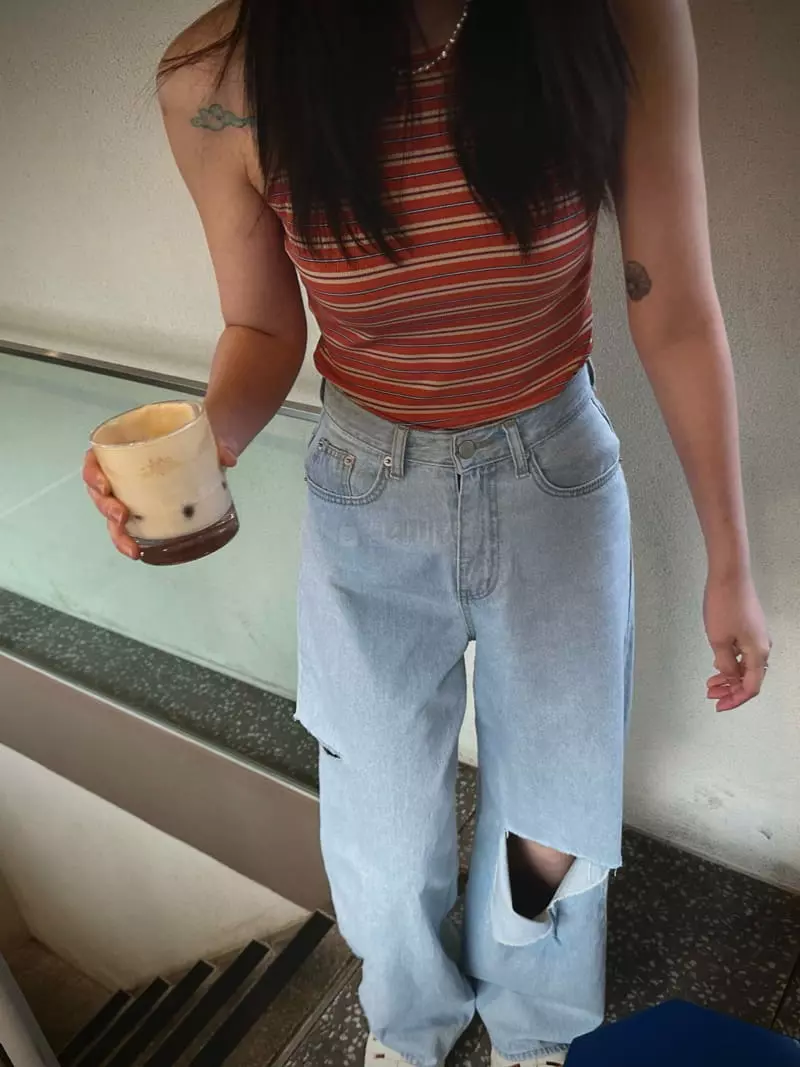 Archive - Korean Women Fashion - #shopsmall - Stripes Wholter Sleeveless - 5
