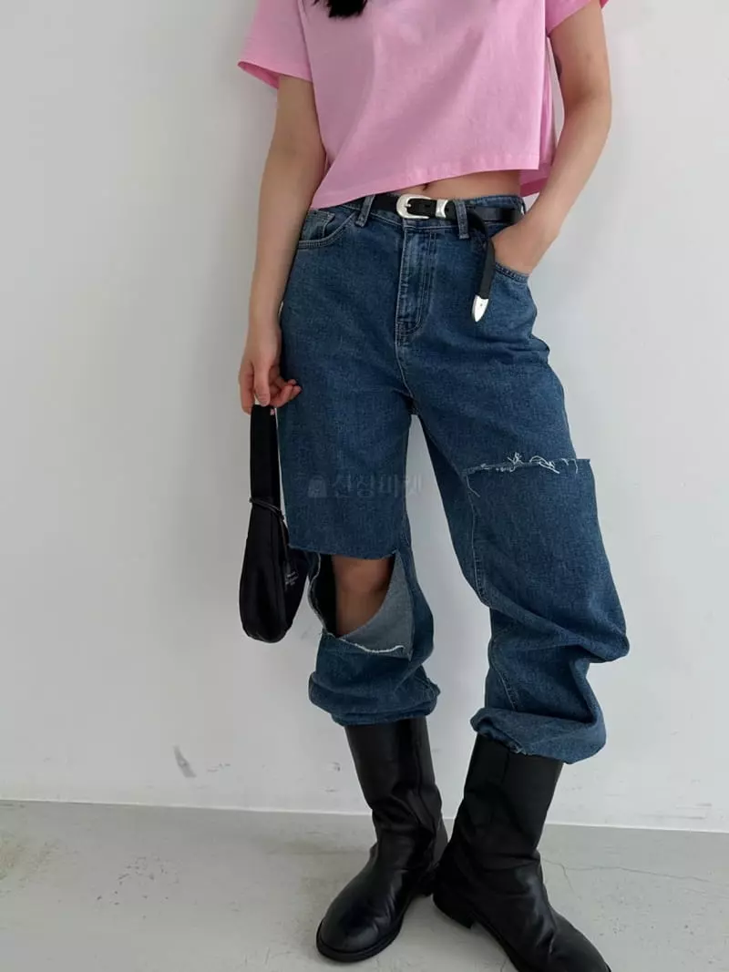 Archive - Korean Women Fashion - #vintageinspired - Slit Jeans