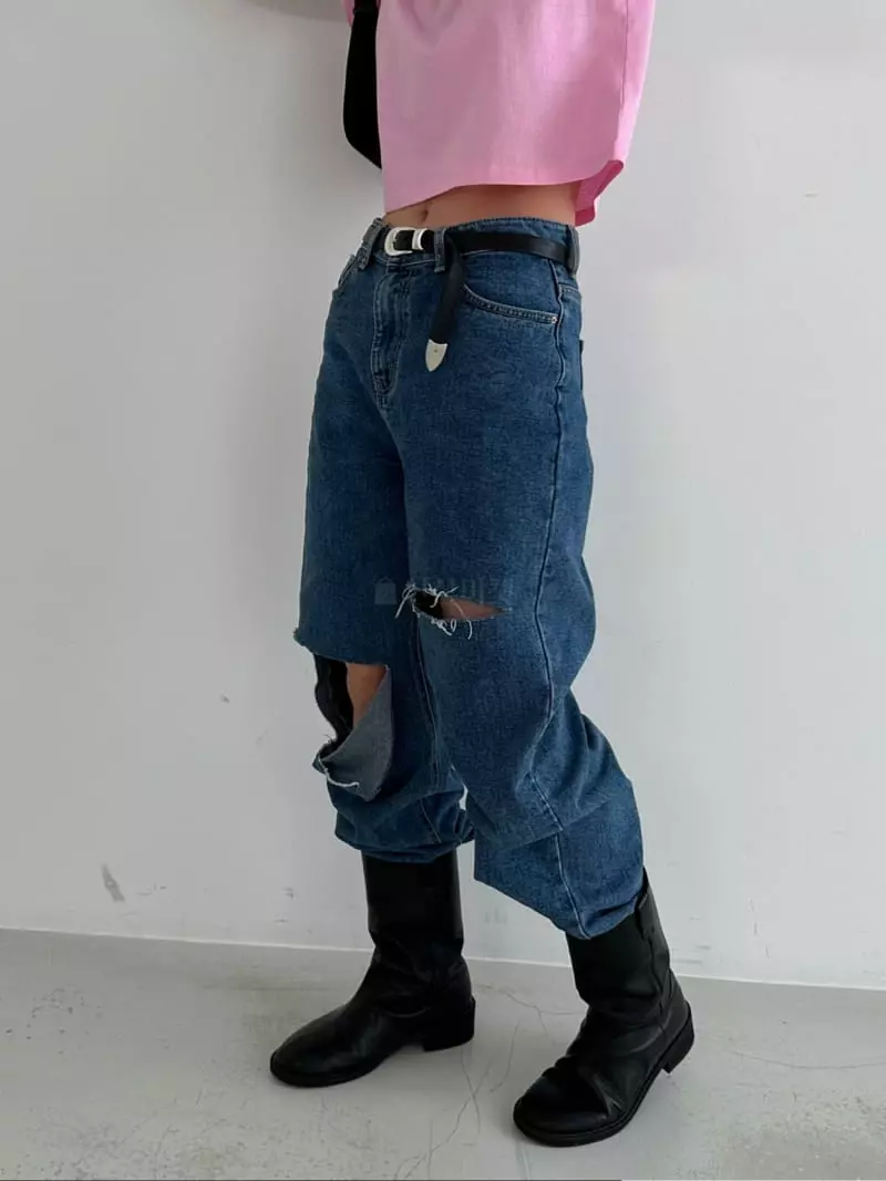 Archive - Korean Women Fashion - #vintagekidsstyle - Slit Jeans - 2
