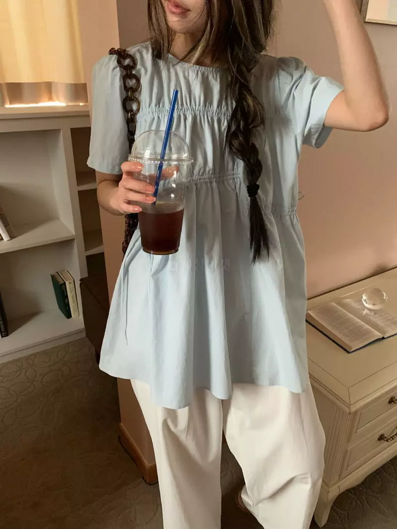 As Thought - Korean Women Fashion - #momslook - Soy Shirring Blouse