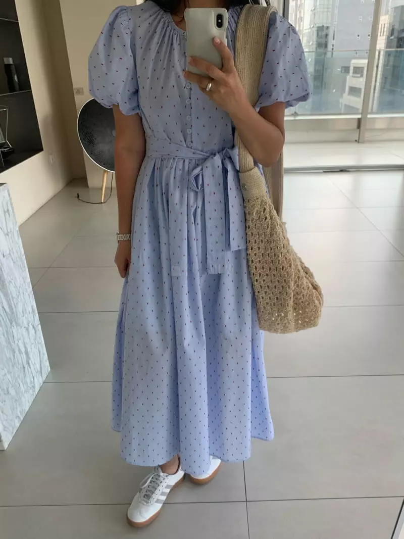 As Thought - Korean Women Fashion - #momslook - Check Long One-piece - 2