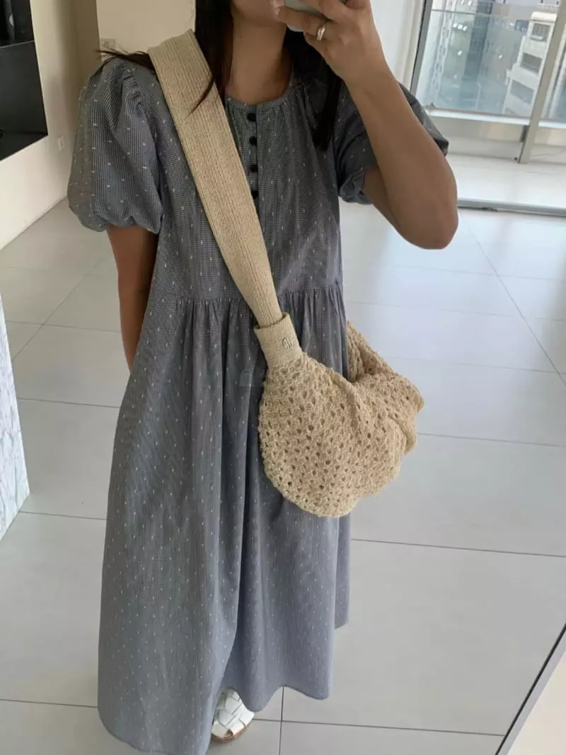 As Thought - Korean Women Fashion - #momslook - Check Long One-piece - 6