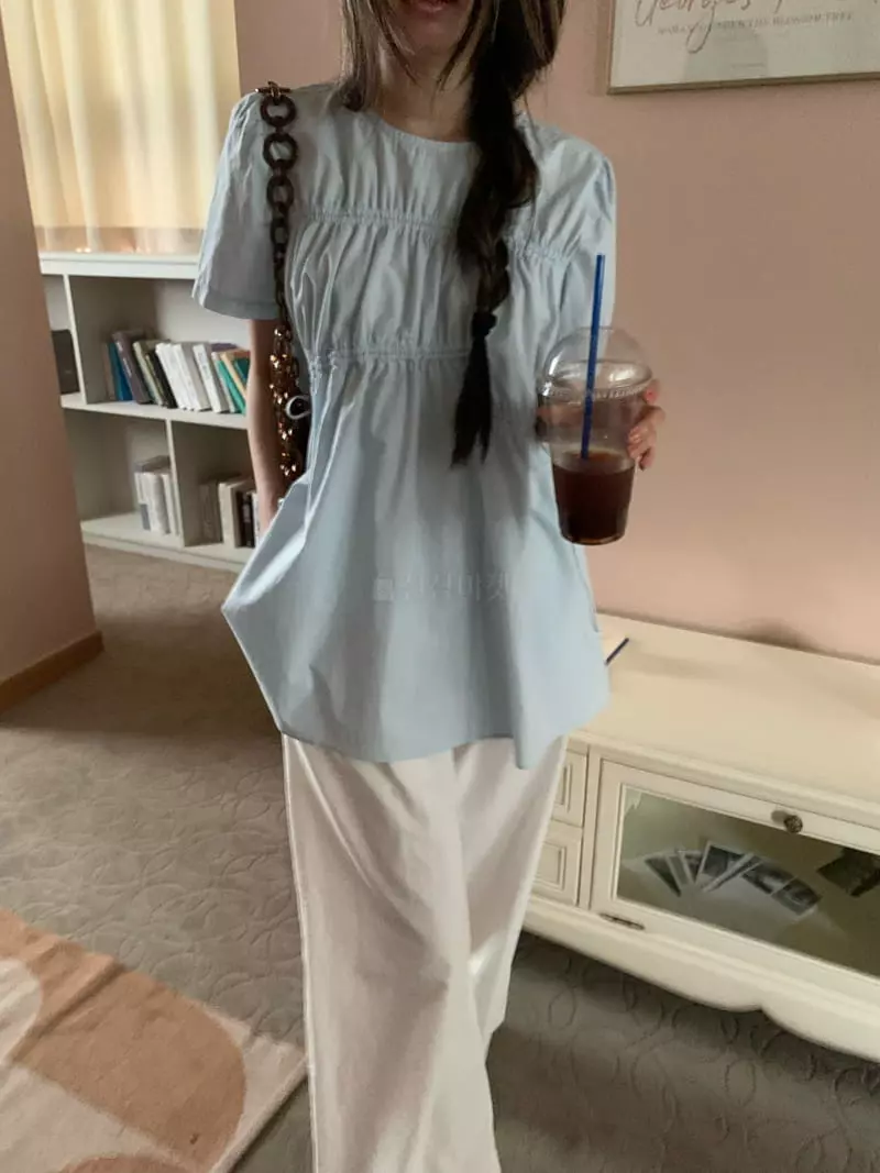 As Thought - Korean Women Fashion - #womensfashion - Soy Shirring Blouse - 2